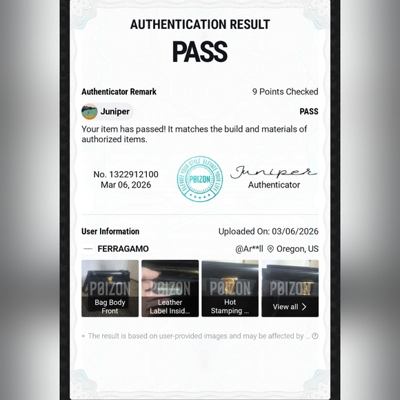 Salvatore Ferragamo Elegant Vera Bow Black & Gold Shoulder Bag (EUC)(COA)✨️🖤✨️ - Picture 16 of 16